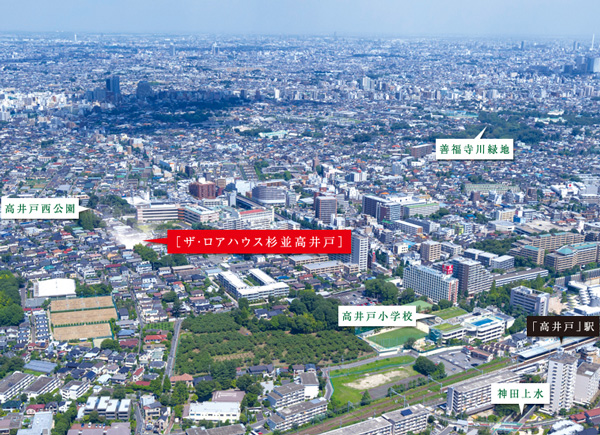 Other. Nature full of Musashino, Vibrant inner city, And "static", "dynamic" is located in the area to harmonize.  ※ Aerial photo of the web is in was taken in August 2013, It has been subjected to some CG processing, In fact a slightly different.