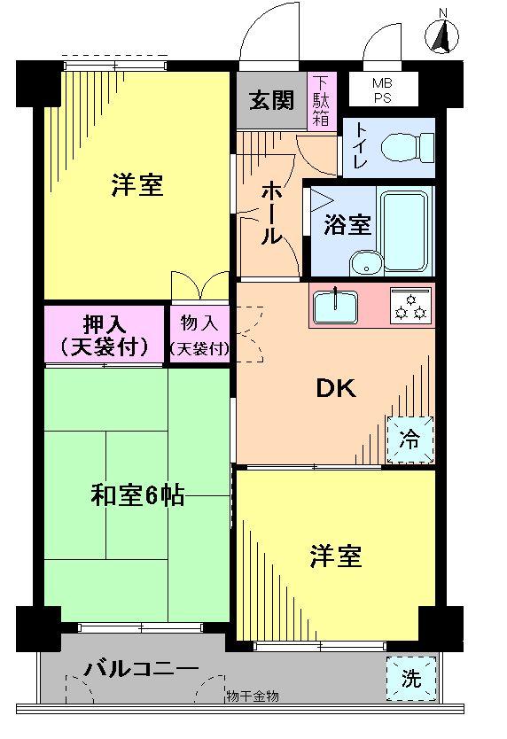 Floor plan. 3DK, Price 23.8 million yen, Occupied area 40.93 sq m , Balcony area 5.07 sq m