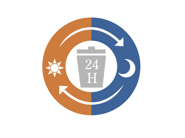 Common utility.  [24-hour garbage can out] Without worrying about the collection time of garbage, To refuse yard of the building is possible garbage disposal 24 hours a day.  ※ By resolution of the management association, And it may be subject to change. (Conceptual diagram)