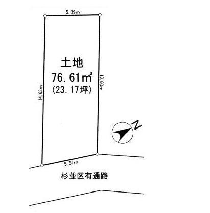 Compartment figure. Land price 33,800,000 yen, Land area 76.61 sq m compartment view