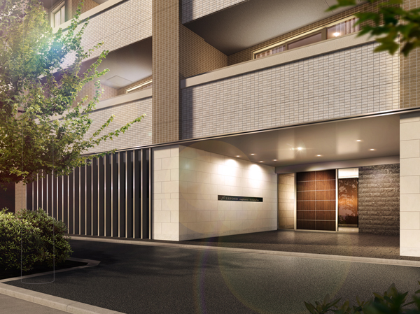 Shared facilities.  [Entrance approach Rendering] Between the front of the tree-lined streets and the main entrance, It has established a clear certain entrance approach. It is poised with a regal calm, Us welcomed comfortably the visitors.