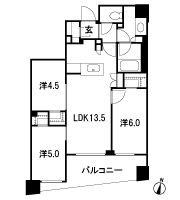 Floor: 3LDK + 3WIC + SIC, the occupied area: 65.07 sq m