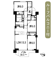 Floor: 3LDK + 3WIC + SIC, the occupied area: 72.33 sq m