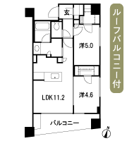 Floor: 2LDK + 2WIC + SIC, the occupied area: 51.73 sq m