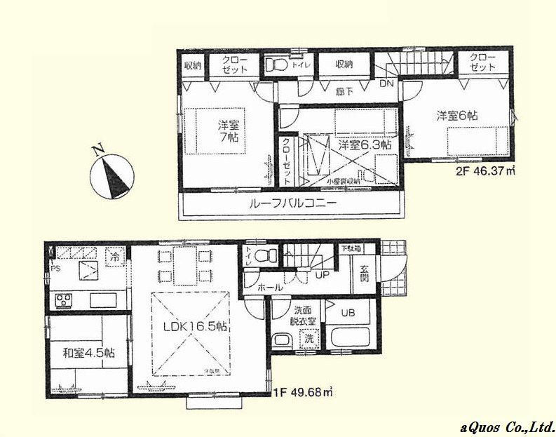 Floor plan. 58,800,000 yen, 4LDK, Land area 100.01 sq m , Building area 96.05 sq m