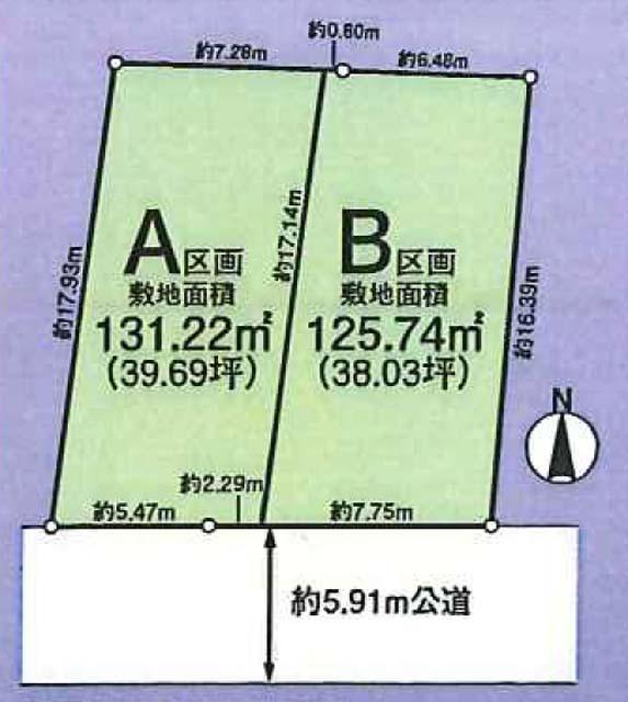 Compartment figure. Land price 98 million yen, Land area 131.22 sq m
