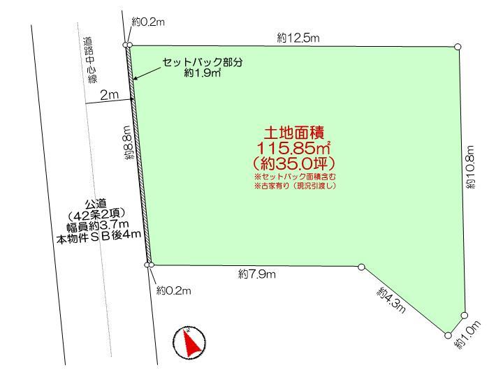 Compartment figure. Land price 64,900,000 yen, Land area 115.85 sq m
