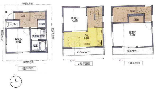 Building plan example (floor plan). Building plan example building price 12 million yen, Building area 55.15 sq m