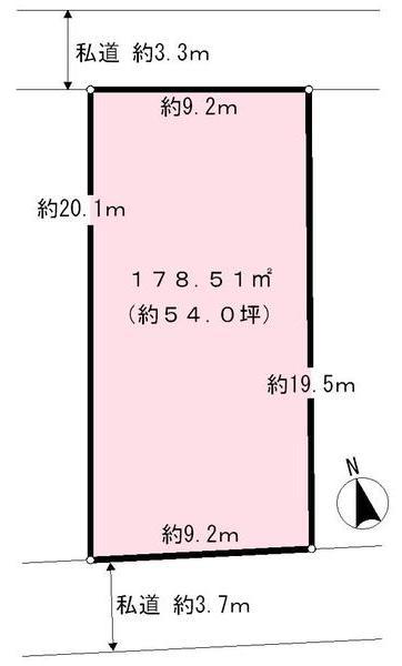 Compartment figure. Land price 48 million yen, Land area 178.51 sq m