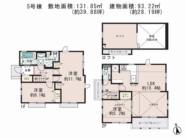 Floor plan. 79,800,000 yen, 4LDK, Land area 131.85 sq m , Building area 93.22 sq m