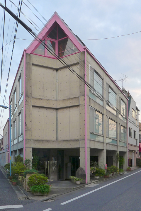 Building appearance. Triangle roof is characterized by facade. 