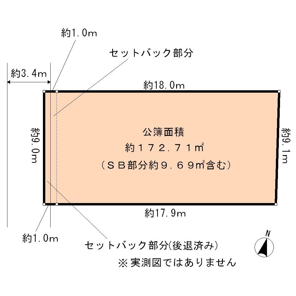 Compartment figure. Land price 72,800,000 yen, Land area 172.71 sq m