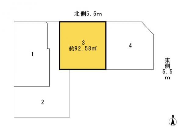 Compartment figure. Land price 44,800,000 yen, Priority to the present situation is if it is different from the land area 92.58 sq m drawings