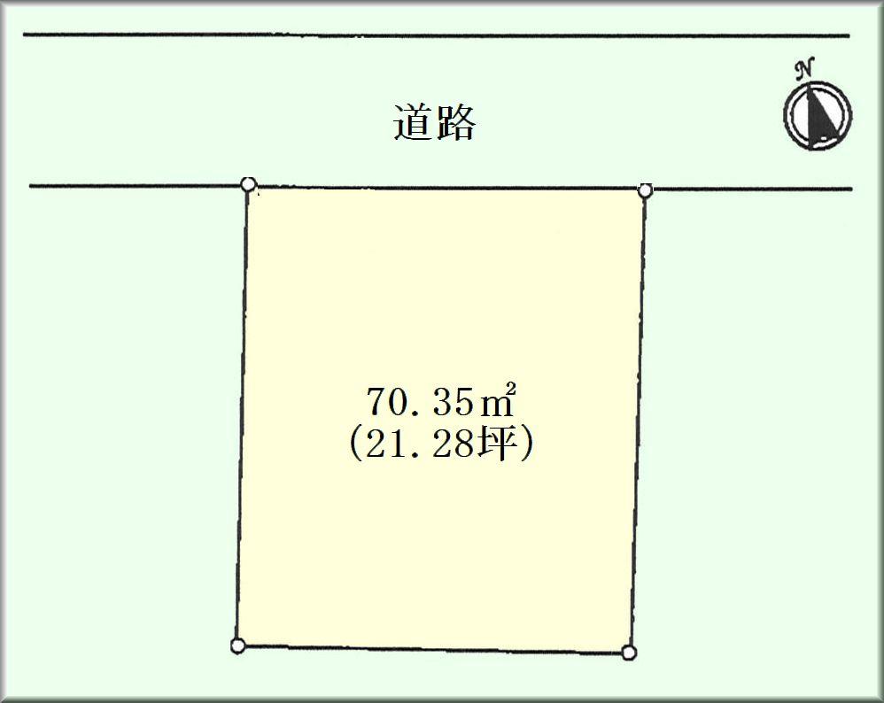 Compartment figure. Land price 39,800,000 yen, Land area 70.35 sq m