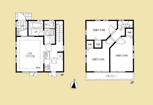 Floor plan. 44,800,000 yen, 3LDK, Land area 80.03 sq m , Building area 63.98 sq m
