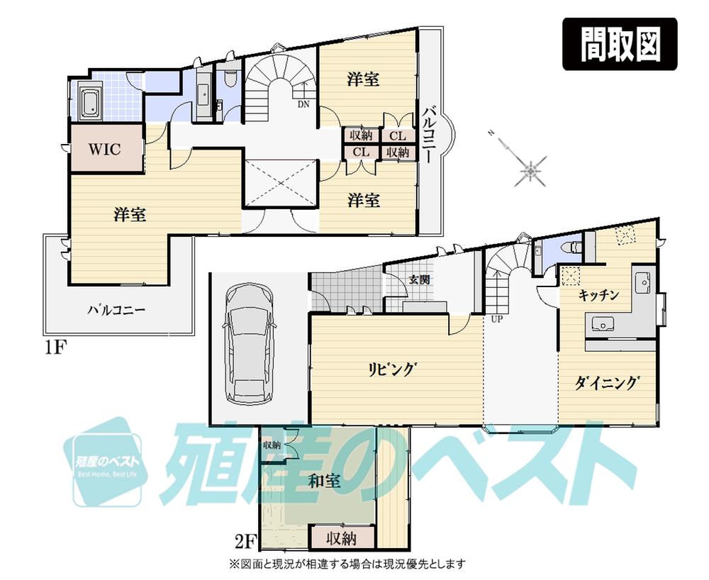 Floor plan. 138 million yen, 4LDK + S (storeroom), Land area 221.49 sq m , Floor building area 245.22 sq m too wide.