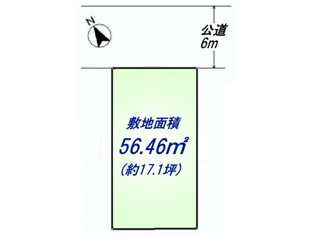 Compartment figure. Land price 37,800,000 yen, Land area 56.46 sq m