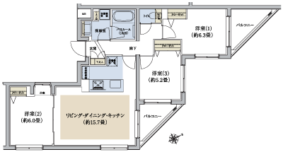 Floor: 3LDK, occupied area: 71.22 sq m, Price: 53,800,000 yen, now on sale