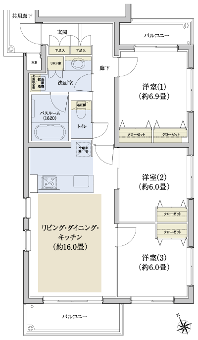 Floor: 3LDK, occupied area: 80.39 sq m, Price: 64,800,000 yen, now on sale