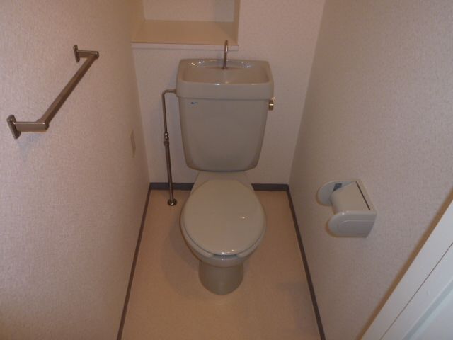 Toilet. With a little shelf