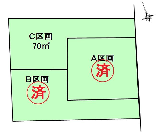 Compartment figure. Land price 35,800,000 yen, Land area 70 sq m