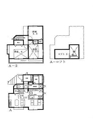 Floor plan. (A Building), Price 54,800,000 yen, 3LDK, Land area 84.15 sq m , Building area 67.28 sq m