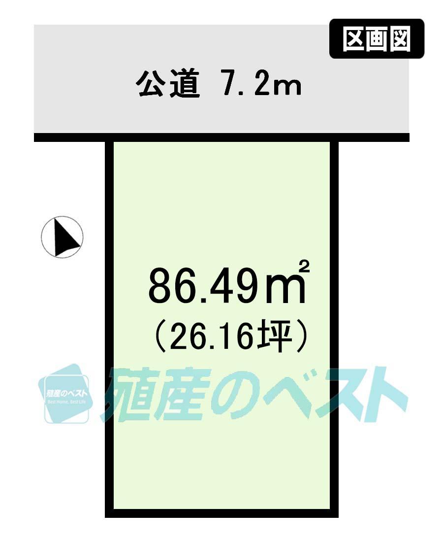 Compartment figure. Land price 59,800,000 yen, Land area 86.49 sq m