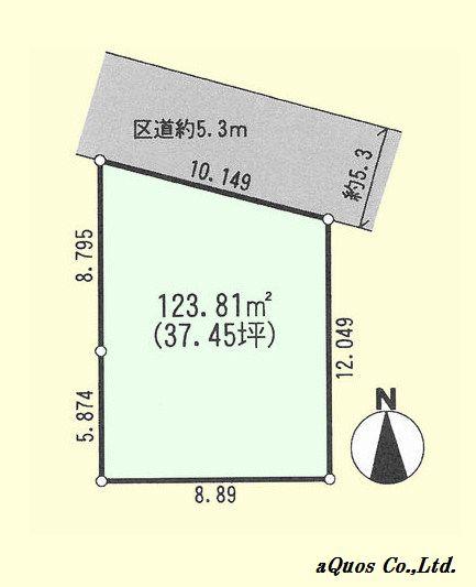 Compartment figure. Land price 46 million yen, Land area 123.81 sq m