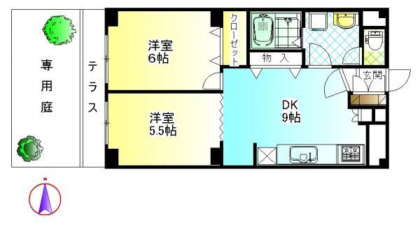 Floor plan. 2LDK, Price 17.8 million yen, Footprint 49.5 sq m