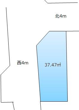 Compartment figure. Land price 24,800,000 yen, Land area 37.47 sq m