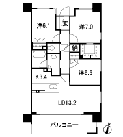 Floor: 3LDK + WIC + N, the occupied area: 77.36 sq m, Price: 60,980,000 yen, now on sale