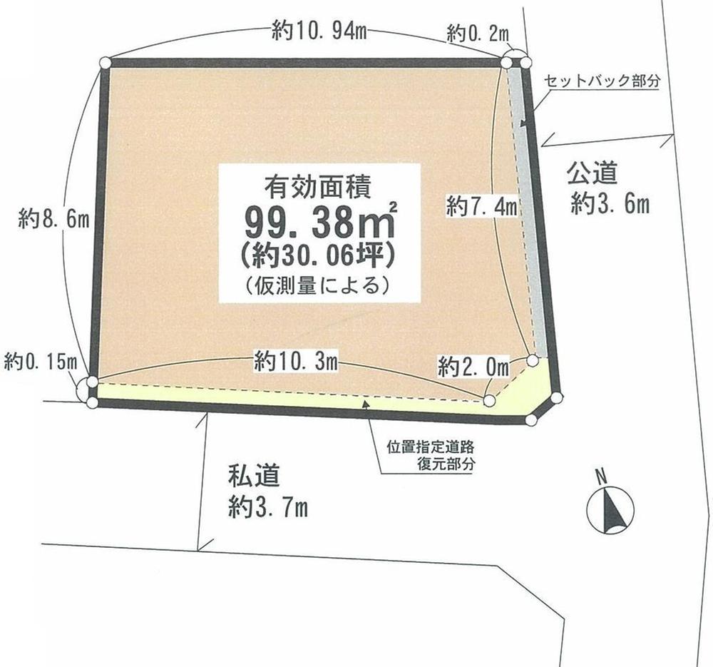 Compartment figure. Land price 60 million yen, Land area 106.74 sq m