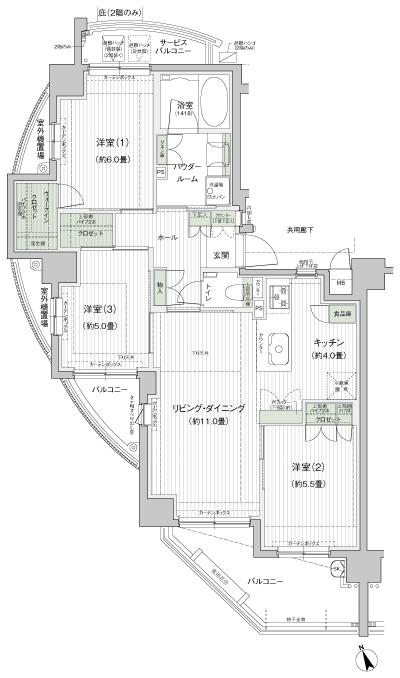 Floor: 3LDK, occupied area: 72.34 sq m, Price: 63,080,000 yen, now on sale