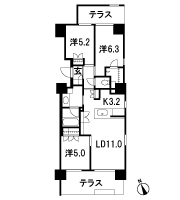 Floor: 3LDK, occupied area: 68.19 sq m, Price: 54,580,000 yen, now on sale