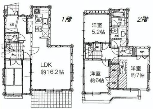 Floor plan. 53,800,000 yen, 4LDK, Land area 99.48 sq m , Building area 98.12 sq m