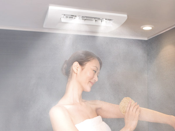 Bathing-wash room.  [Mist sauna with bathroom heating dryer "Misty" standard specification] In addition to features such as clothes dryer and bathroom drying, With mist "shorter working hours" ・ New bathing style of "water-saving" is to achieve. In feature-rich, The bathroom is all year round comfort. (Same specifications)