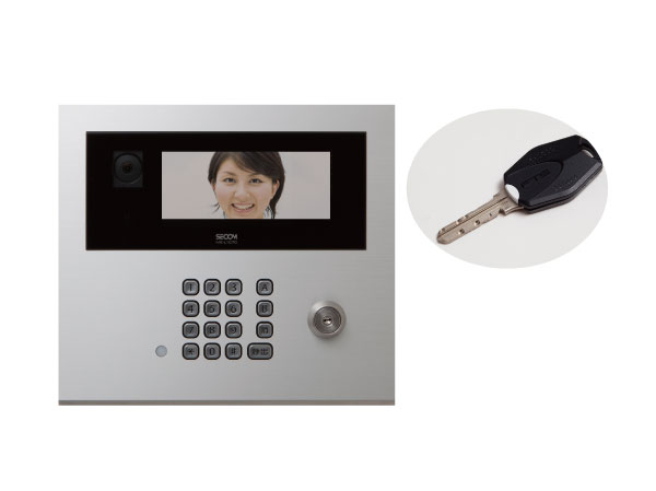 Security.  [Camera-equipped lobby intercom] Unlock the auto-lock by holding the key to a non-contact key corresponding receiver. Visitor captures the intercom of the camera, You can unlock after checking with the video from within the dwelling unit. (Same specifications)