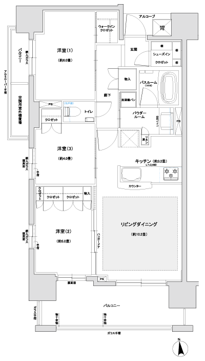 Floor: 3LDK + WIC + SIC, the occupied area: 65.52 sq m, Price: 60,400,000 yen, now on sale