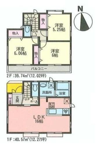 Floor plan. (F Building), Price 50,800,000 yen, 3LDK, Land area 102.01 sq m , Building area 80.31 sq m