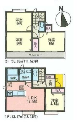 Floor plan. (G Building), Price 51,800,000 yen, 4LDK, Land area 102.02 sq m , Building area 81.56 sq m