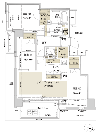 Floor: 3LD ・ K + WIC + SIC, the occupied area: 72.18 sq m, Price: 68,550,000 yen, now on sale