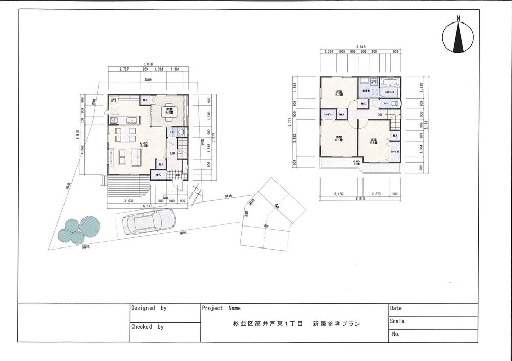 Building plan example (floor plan). Building plan example 14.5 million yen,  Building area 95 sq m
