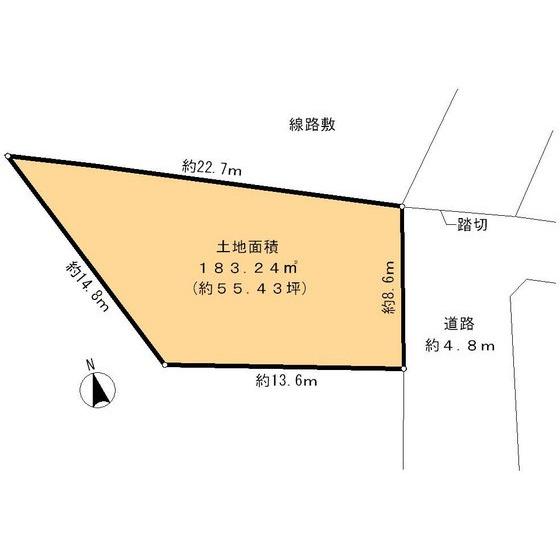 Compartment figure. Land price 79,800,000 yen, Land area 183.24 sq m