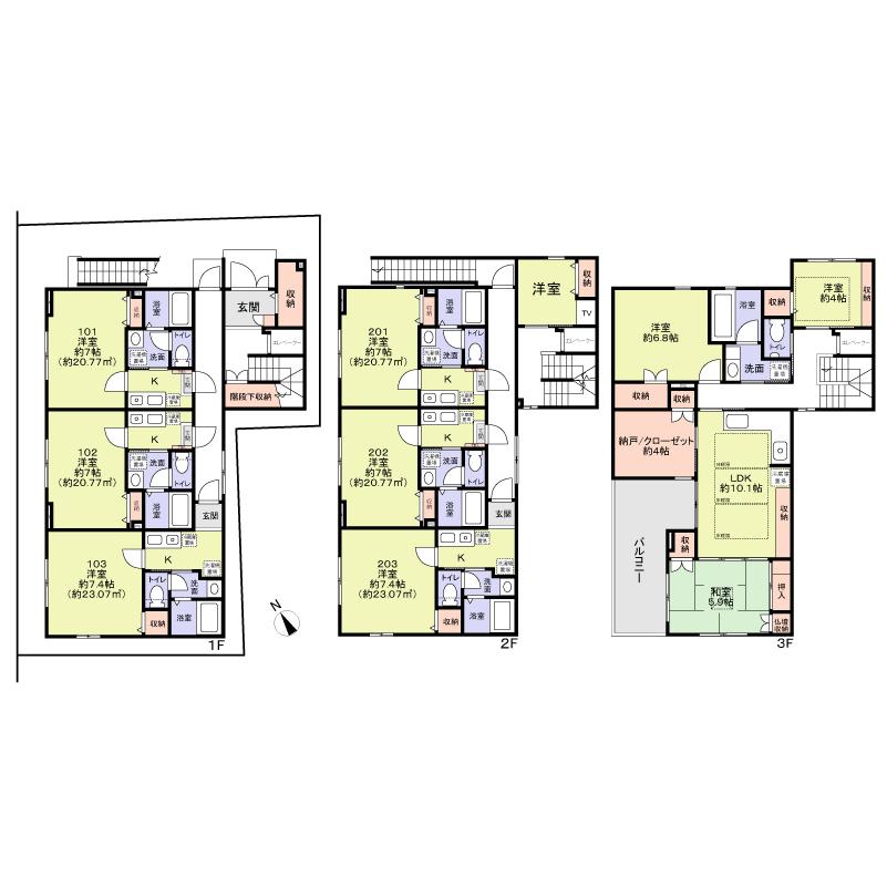 Floor plan. 154 million yen, 4LDK + S (storeroom), Land area 142.96 sq m , Building area 244.45 sq m