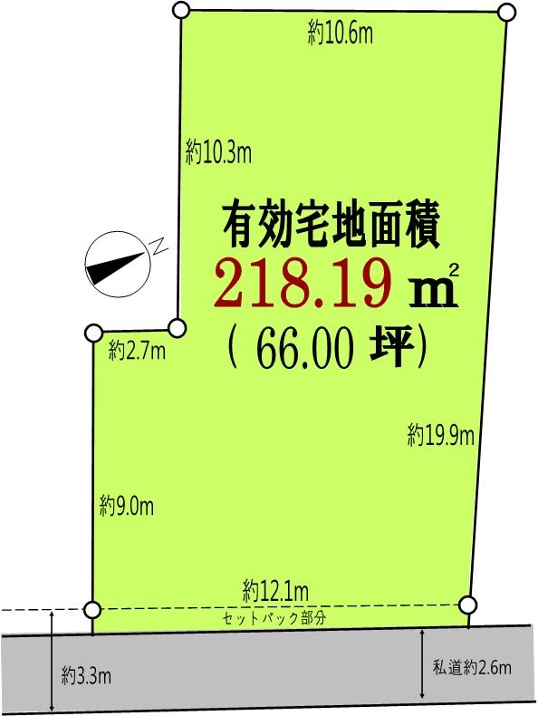 Compartment figure. Land price 115 million yen, Land area 218.19 sq m