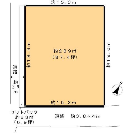 Compartment figure. Land price 140 million yen, Land area 289.05 sq m