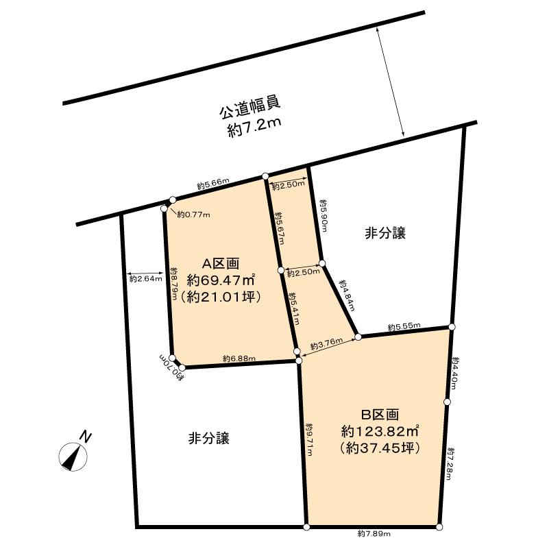 Compartment figure. Land price 46 million yen, Land area 123.82 sq m