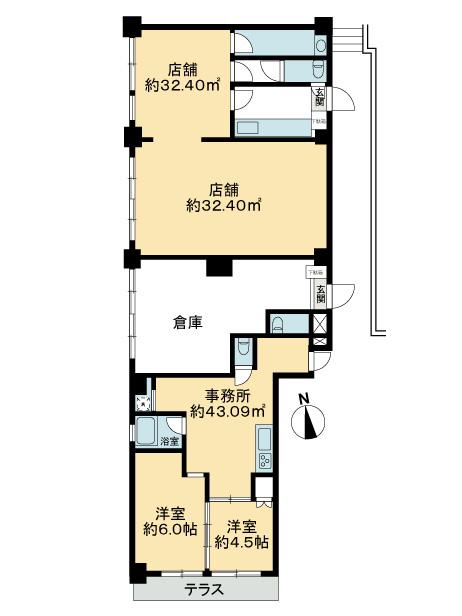 Floor plan. 2DK, Price 56,400,000 yen, Footprint 134.66 sq m