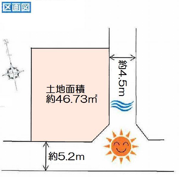 Compartment figure. Land price 34,800,000 yen, Land area 46.73 sq m