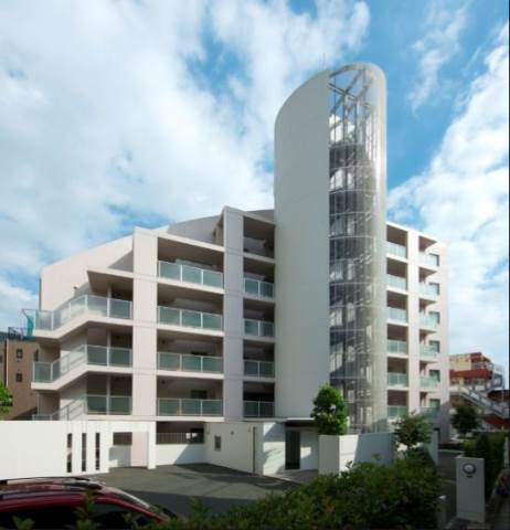 Building appearance. Designer apartment Takaido